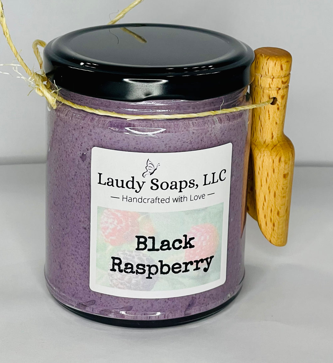 Black Raspberry Foaming Sugar Scrub 9oz